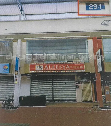 No. 29, 29-1, Jalan KF 2, Kota Fesyen MITC, 75450, Hang Tuah Jaya, Melaka - Auction ShopOffice