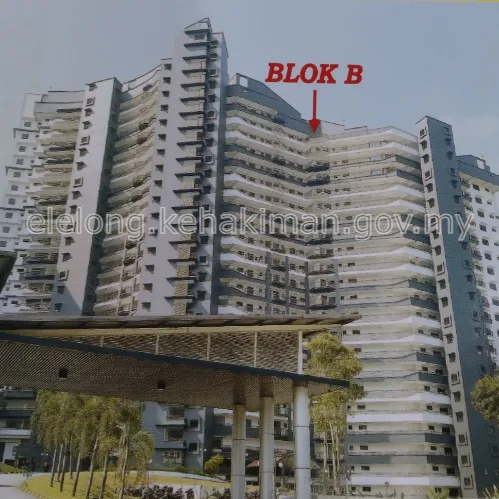 No. 21- 07, Blok B, Pangsapuri Seri Mutiara, Bandar Seri Alam, 81750, Masai, Johor - Auction Apartment