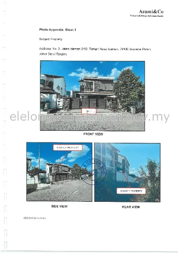 NO. 3, JALAN IDAMAN 5/10, TAMAN NUSA IDAMAN, 79100, ISKANDAR PUTERI, Johor - Auction Terrace