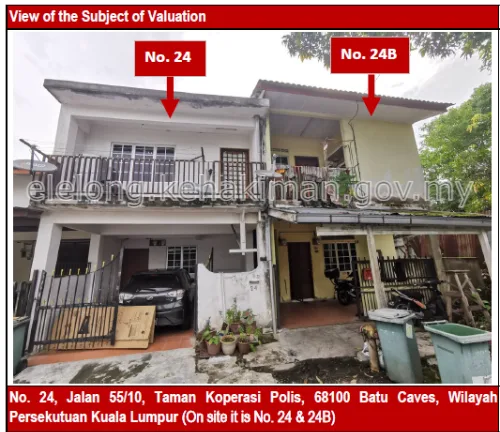 No 24, Jalan 55/10, Taman Koperasi PoliS, 68100, Batu Caves, Wilayah Persekutuan Kuala Lumpur - Auction Terrace