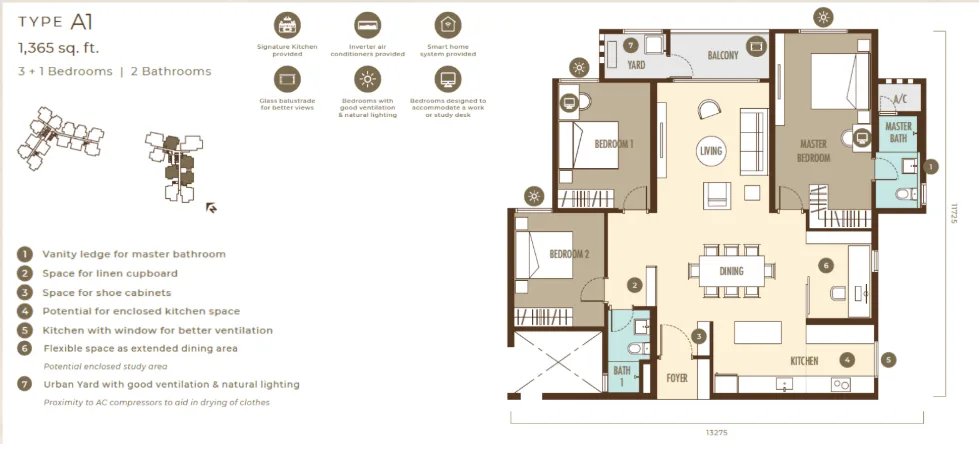A1 floor plan