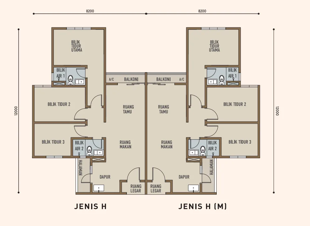H floor plan