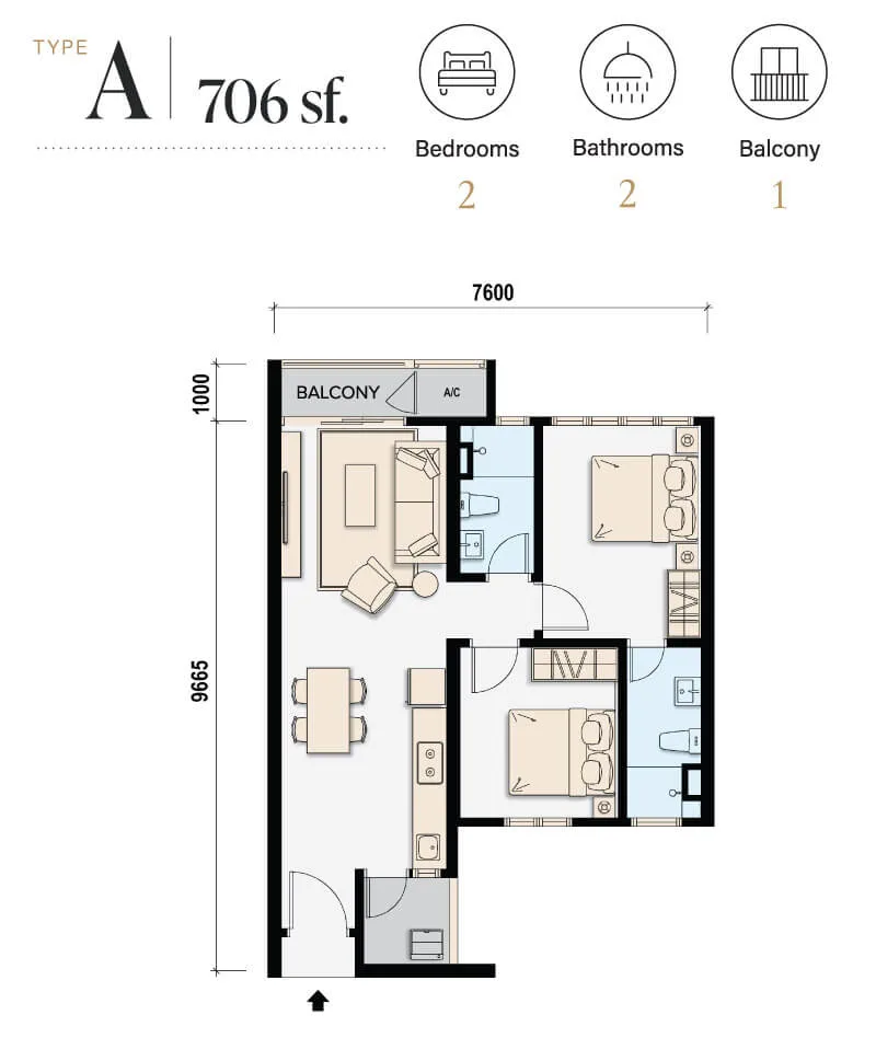 A floor plan