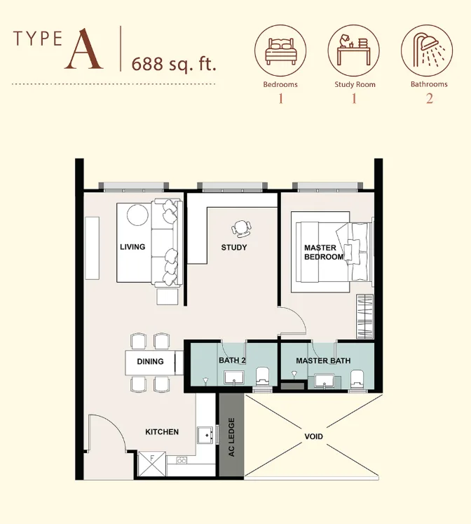A floor plan