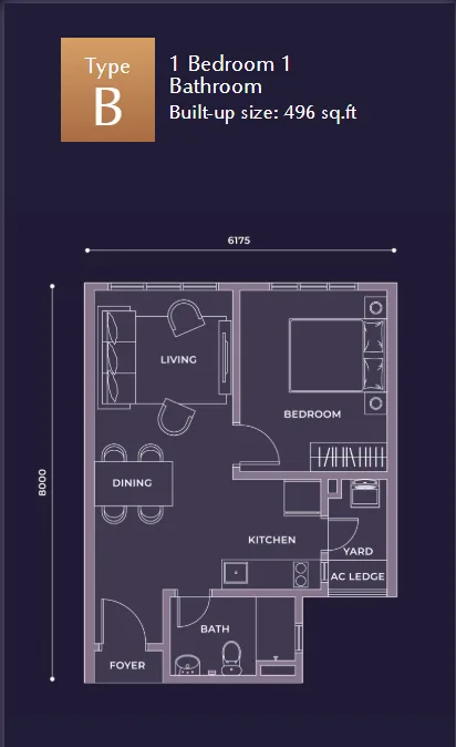 Type B floor plan