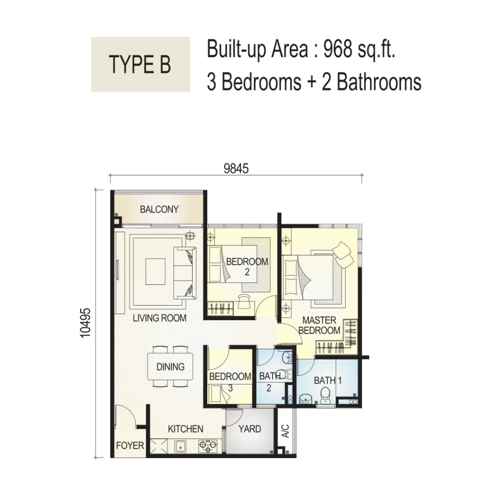 Type B floor plan