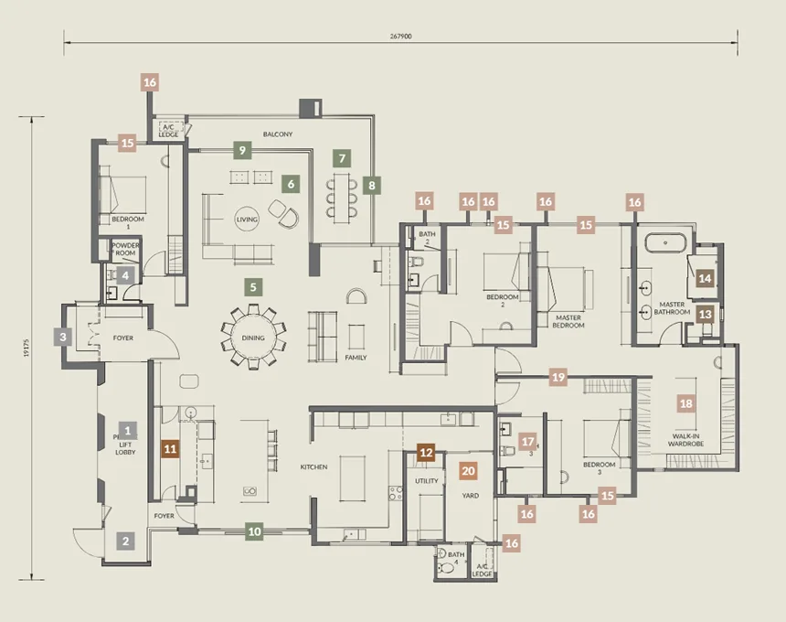A1 floor plan